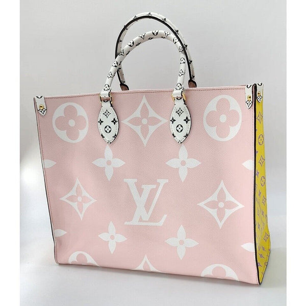 Louis Vuitton Onthego Reverse Giant 2019 Red And Pink Monogram Canvas Tote