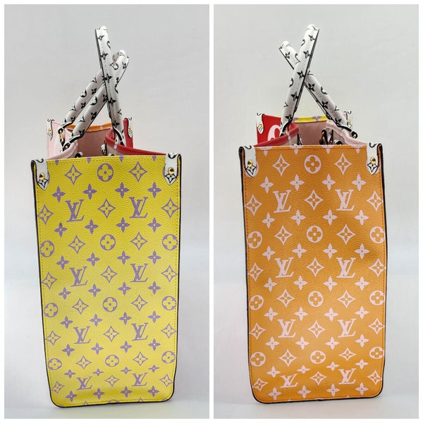 Louis Vuitton Onthego Reverse Giant 2019 Red And Pink Monogram Canvas Tote