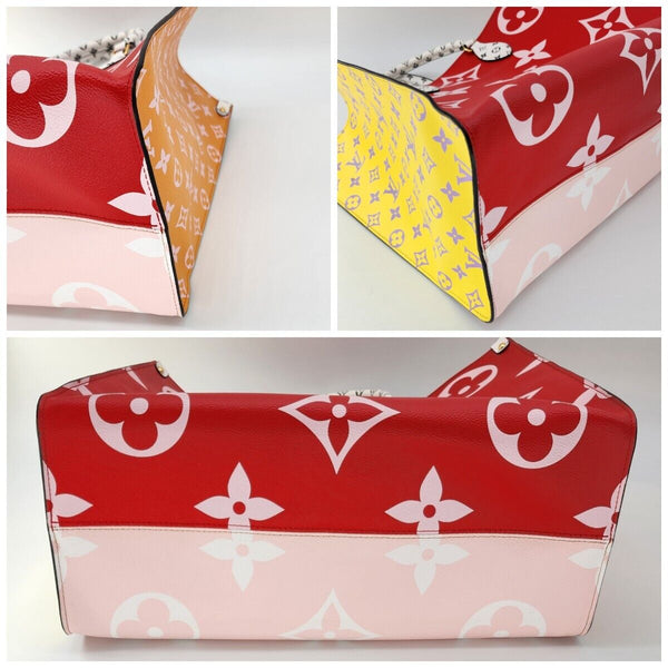 Louis Vuitton Onthego Reverse Giant 2019 Red And Pink Monogram Canvas Tote