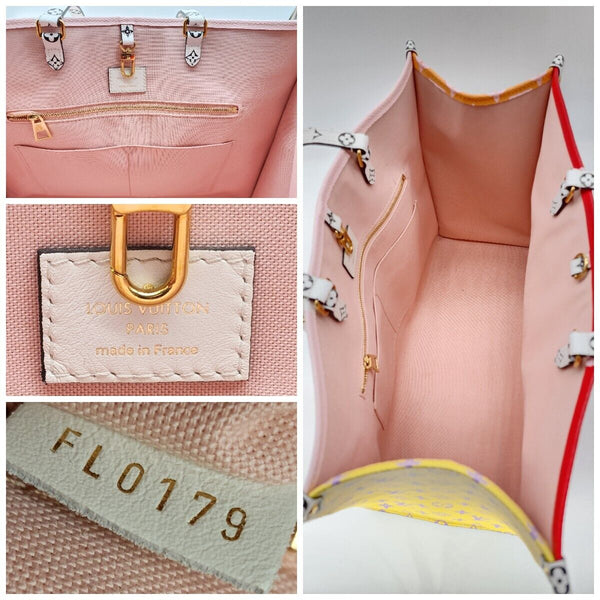 Louis Vuitton Onthego Reverse Giant 2019 Red And Pink Monogram Canvas Tote
