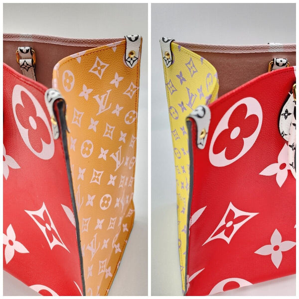 Louis Vuitton Onthego Reverse Giant 2019 Red And Pink Monogram Canvas Tote