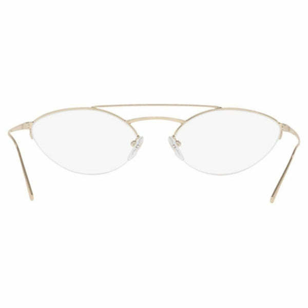 New Authentic Prada Oval Women's Eyeglasses Gold Frame w/Demo Lens PR62VV ZVN1O1