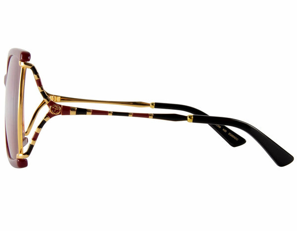 GUCCI Women Butterfly Sunglasses in Pink/Gold Frame w/Pink Lens GG0592S 004