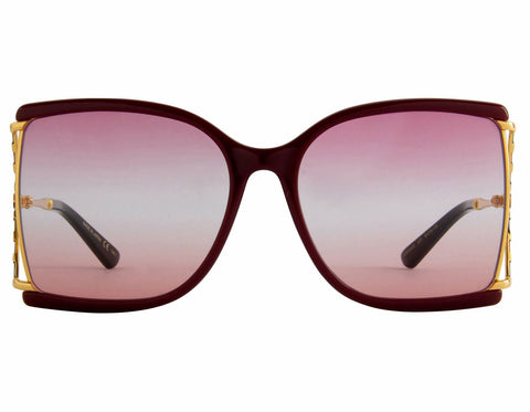 GUCCI Women Butterfly Sunglasses in Pink/Gold Frame w/Pink Lens GG0592S 004