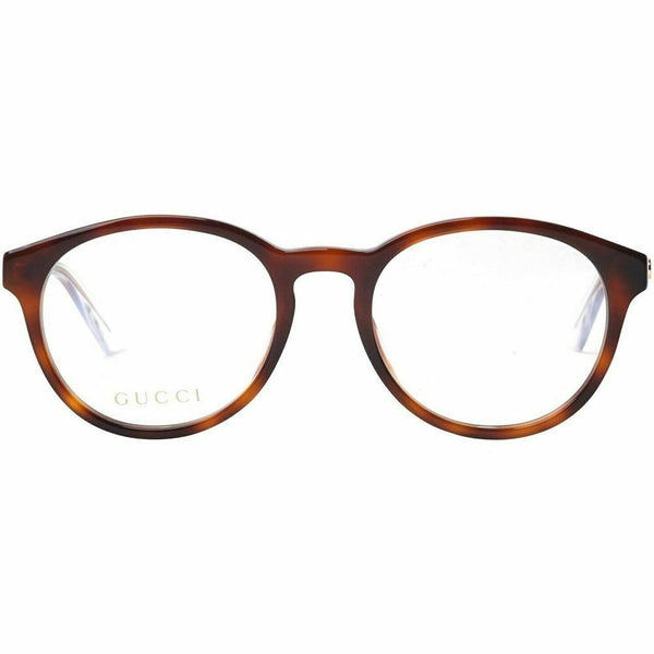 New Authentic Gucci Round Women's Eyeglasses Havana W/Demo Lens GG04850 003