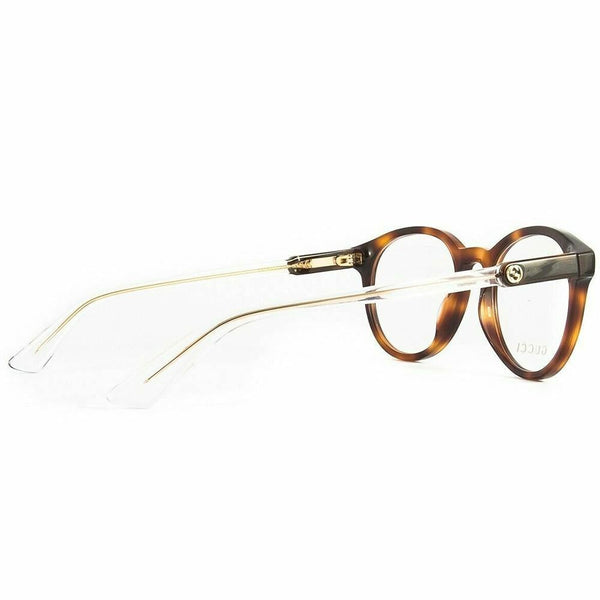New Authentic Gucci Round Women's Eyeglasses Havana W/Demo Lens GG04850 003