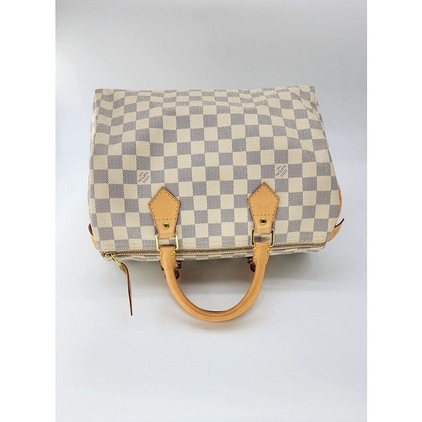 Louis Vuitton Speedy 30 Damier Azur Canvas Tote | Like New Condition