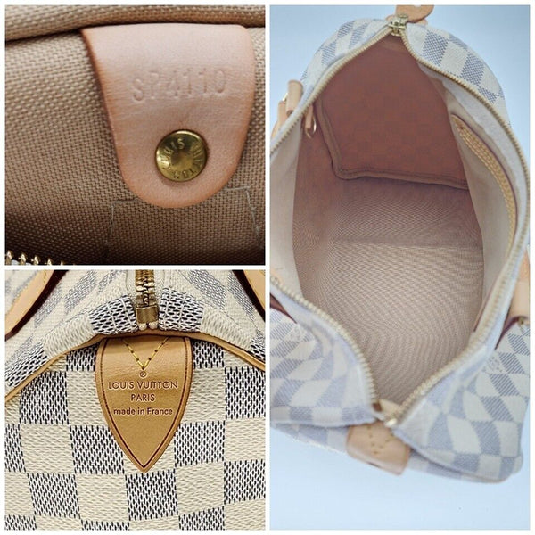 Louis Vuitton Speedy 30 Damier Azur Canvas Tote | Like New Condition