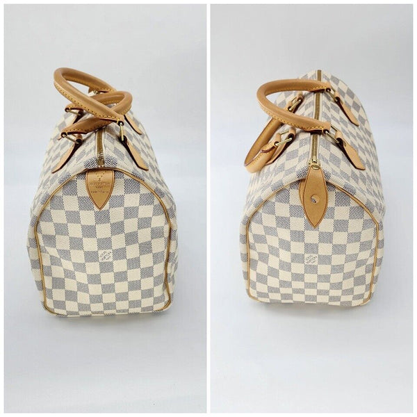 Louis Vuitton Speedy 30 Damier Azur Canvas Tote | Like New Condition