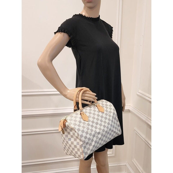 Louis Vuitton Speedy 30 Damier Azur Canvas Tote | Like New Condition