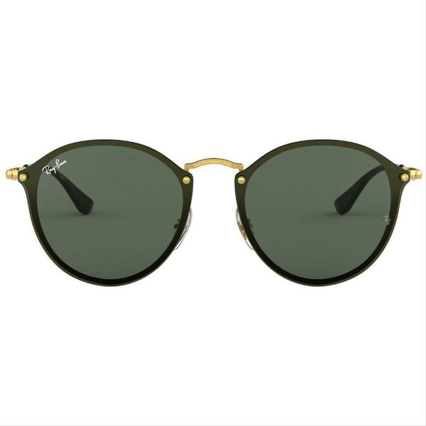 Ray-Ban RB3574N 001/71 59-14 Blaze Round Sunglasses - Gold/Green Classic