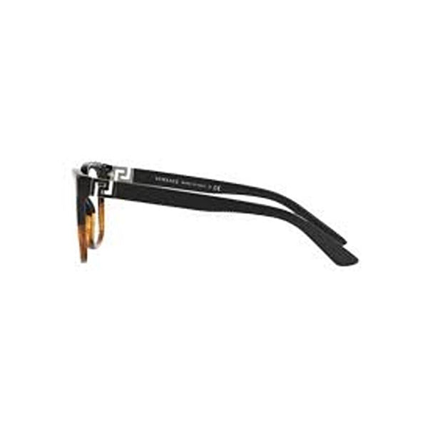 Versace VE3243-5117-55 Black Havana Fade Demo Lens Men's Eyeglasses