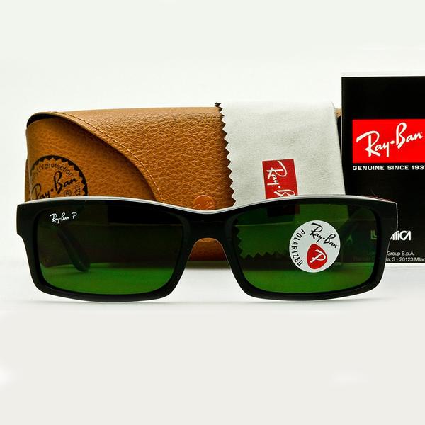Ray-Ban Men's Sunglasses Black W/Green Polarized Lens RB4151 601/2P