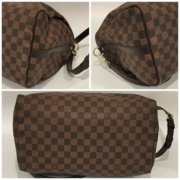 Louis Vuitton Speedy 35 Bandouliere Damier Ebene Canvas Tote in Mint Condition