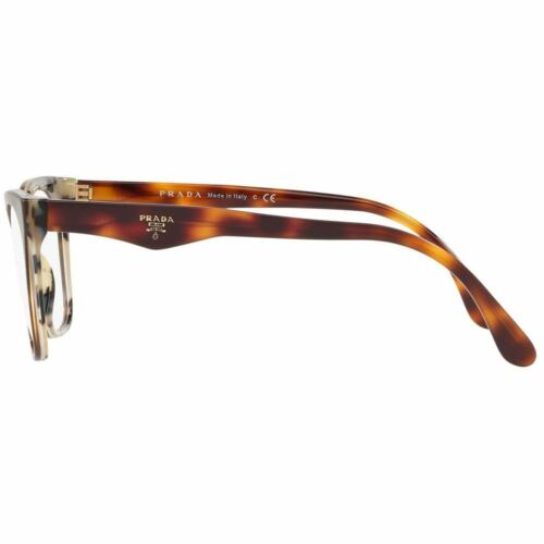 New Authentic Prada Eyeglasses Women's Havana / White w/Demo Lens PR09UV TH8-1O1