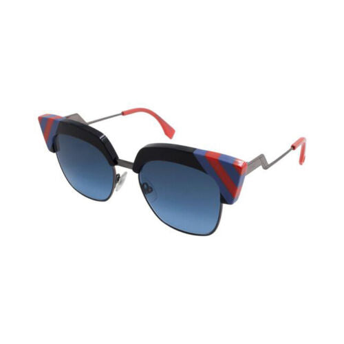 Fendi Waves FF0241S PJP 08 50 Women Squared Sunglasses w/Blue Gradient Lens