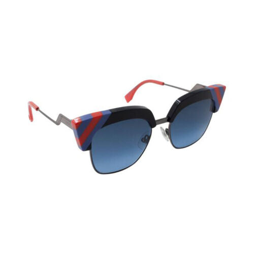Fendi Waves FF0241S PJP 08 50 Women Squared Sunglasses w/Blue Gradient Lens