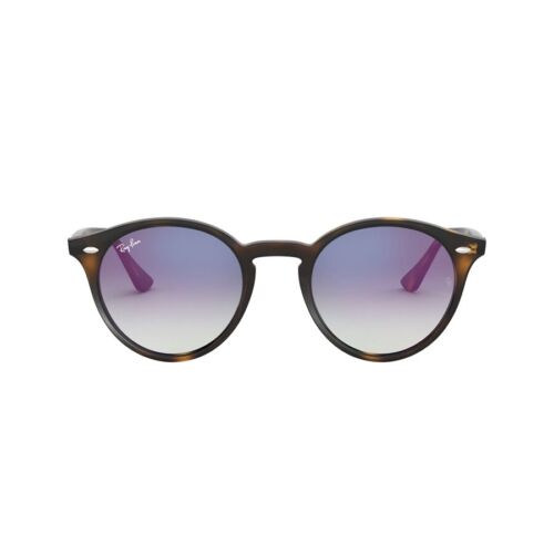 Ray-Ban RB2180 710/XO Round Tortoise with Blue Gradient Mirror Sunglasses