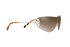 MIU MIU MU66US ZVN4O2 Women Shield Sunglasses in Gold frame w/grey Gradient Lens