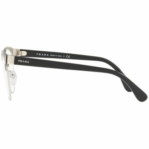 Prada PR63TV 1AB1O1 Cat Eye Women's Eyeglasses in Silver frame w/Demo Lens