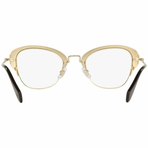 New Authentic Miu Miu Cat Eye Women Eyeglasses Black w/Demo Lens MU53OV 1AB1O1