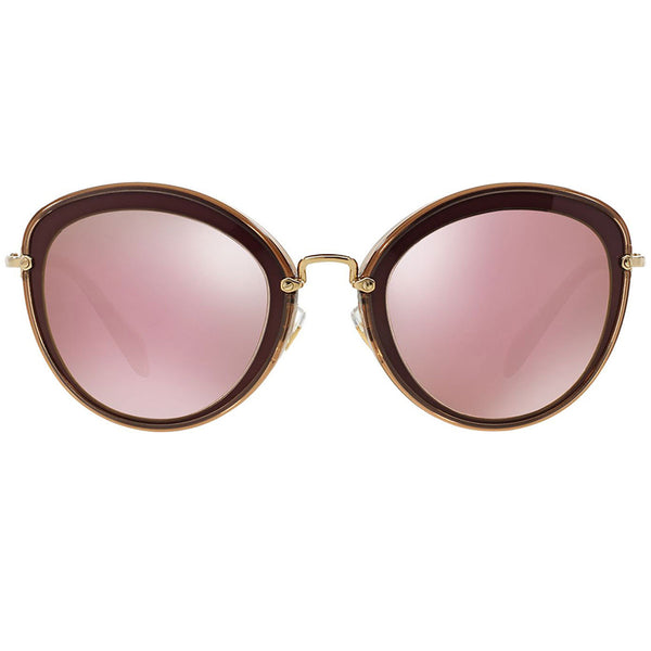 MiuMiu Women's Oval Sunglasses Pink Lens MU50RS-TKW4M2-54