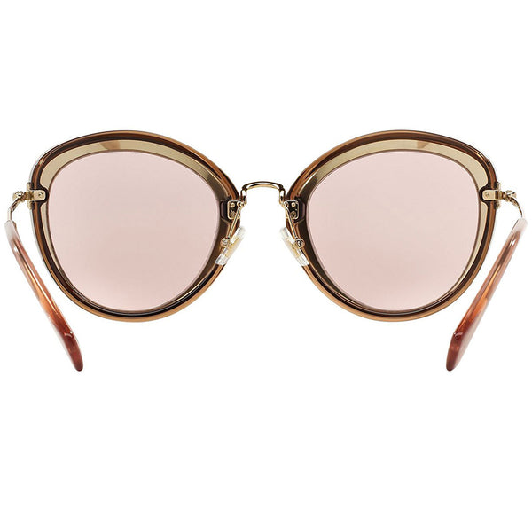 MiuMiu Women's Oval Sunglasses Pink Lens MU50RS-TKW4M2-54