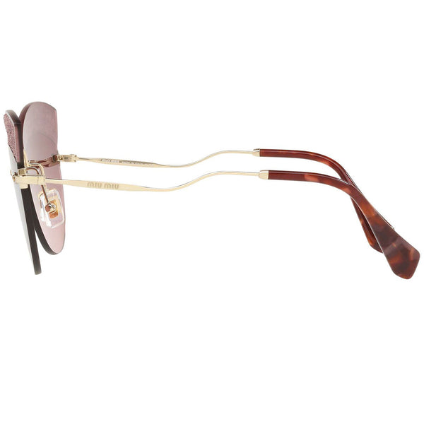 Miu Miu Sunglasses Pale Gold w/Pink Mirrored Women MU58TS W3Q149