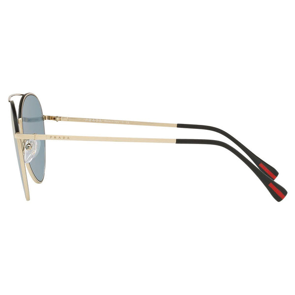 Prada Aviator Men's Sunglasses W/Azure Flash Lens PS50SS AAV298