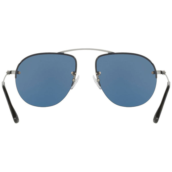 Prada Aviator Men's Sunglasses W/Blue Lens PR58OS 5AV1V1