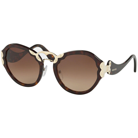 Prada Sunglasses Women's Butterfly Style Havana w/ Brown Gradient Lens PR09TS-2AU6S1