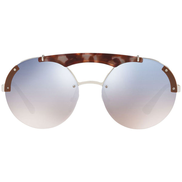 Prada Round Women's Sunglasses Blue Lens PR52US-C135R0