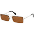Miu Miu Rectangular Women's Sunglasses Brown Lens MU59TS 1BC2Z1