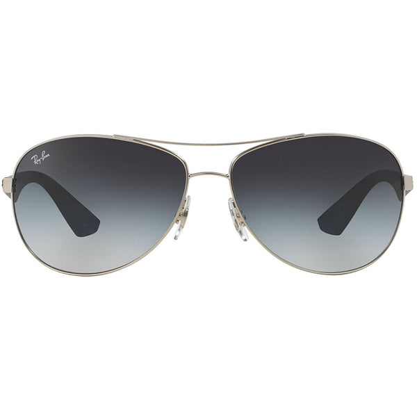 Ray-Ban Sunglasses Matte Silver w/Grey Gradient Lens Men RB3526 019/8G
