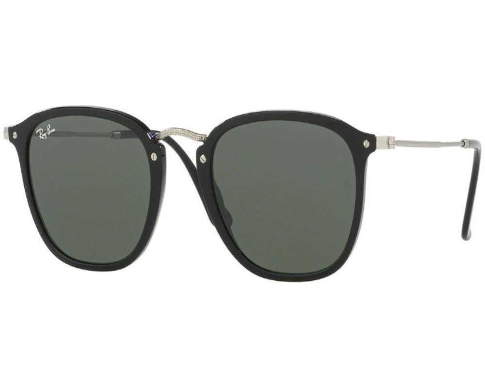 RayBan Black Plastic Frame Sunglasses Green Lens TheShadesHut
