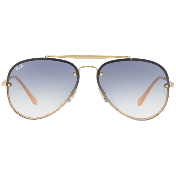 Ray Ban Blaze Aviator Sunglasses Blue Gradient Lens RB3584N 001/19