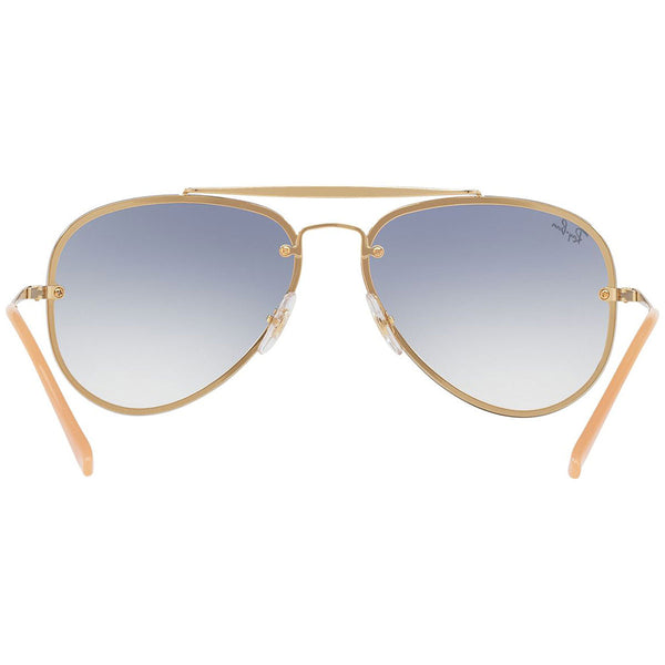 Ray Ban Blaze Aviator Sunglasses Blue Gradient Lens RB3584N 001/19