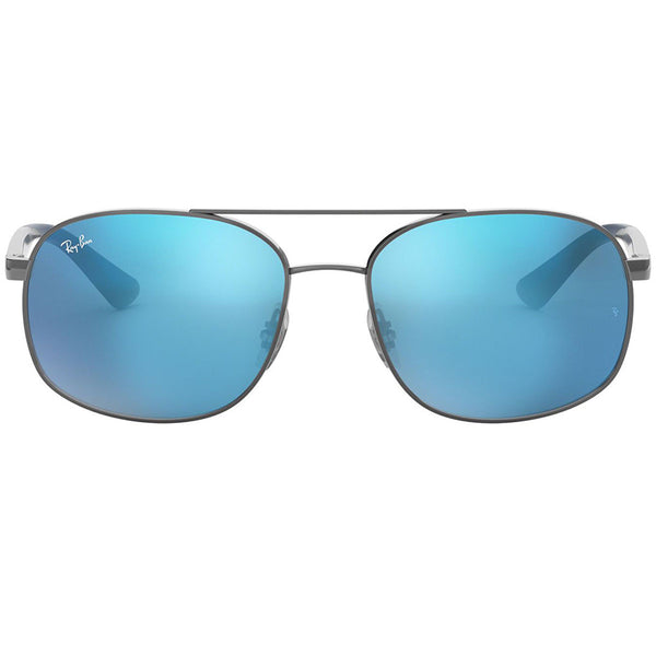 Ray-Ban Sunglasses Gunmetal w/Blue Mirrored Lens RB3593 004/55 58