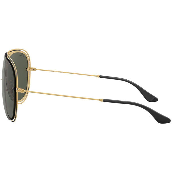 RayBan Unisex Sunglasses Shiny Black Gold RB3605N 187/71