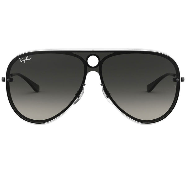 Ray-Ban Sunglasses Black/White w/Dark Grey Gradient Lens Unisex RB3605N 909511
