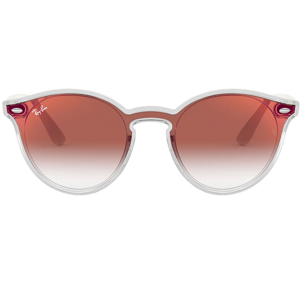 Ray Ban Round Unisex Sunglasses Mirrored Lens RB4380N 6357V0