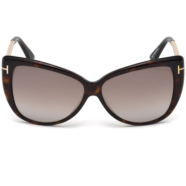 Tom Ford Reveka Sunglasses DarkHavanaBrown Mirrored Lens FT0512 52G 59