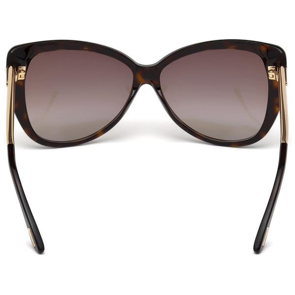 Tom Ford Reveka Sunglasses DarkHavanaBrown Mirrored Lens FT0512 52G 59
