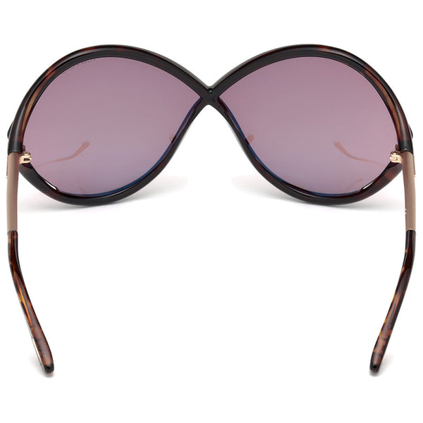 Tom Ford Liora Oversize Frame Sunglasses with Purple Lens FT0528 52Z