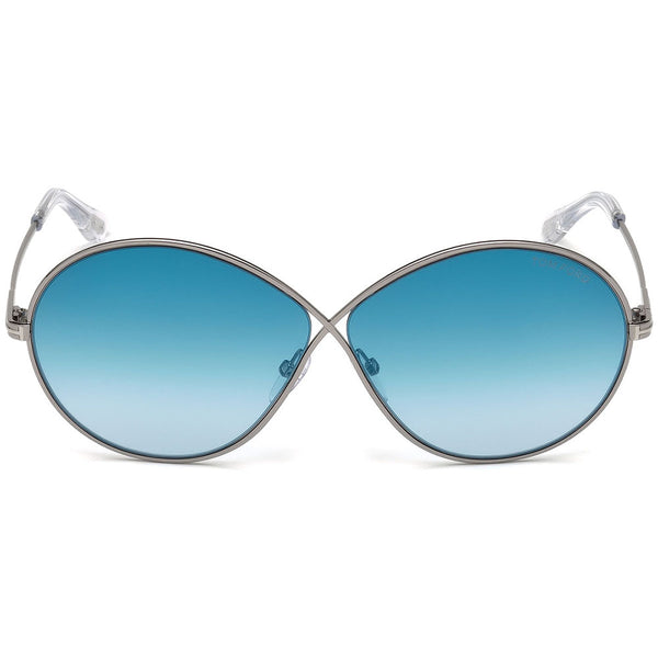Tom Ford Rania Oval Women's Gradient Sunglasses Blue Lens FT0564 14X