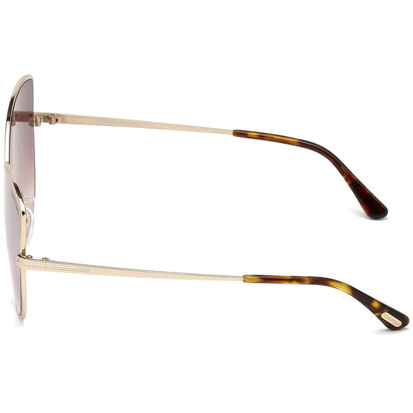 Tom Ford Elise Women's Sunglasses Light Pink Mirrored Lens FT0569 28Z