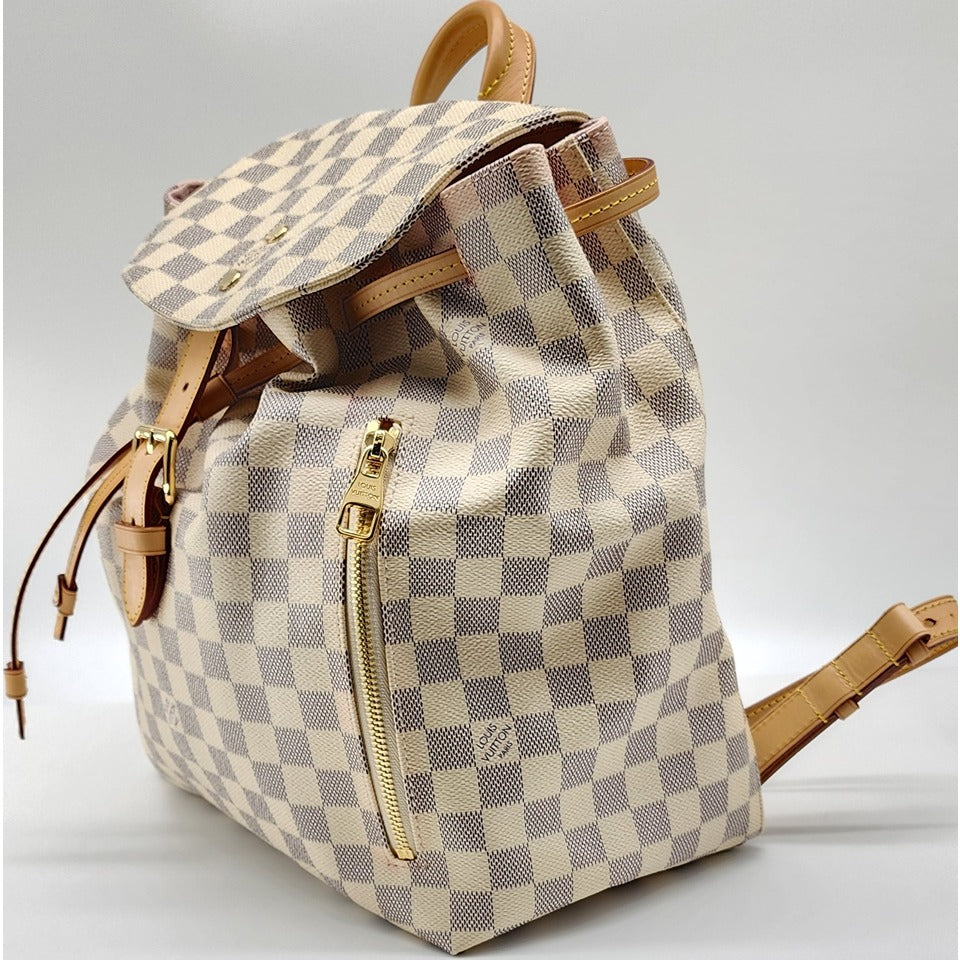 Louis Vuitton, Bags, Louis Vuitton Sperone Backpack Damier Azur Pink