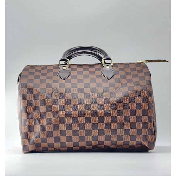 Speedy 35 Tote in Damier Ebene Canvas | Like New Condition