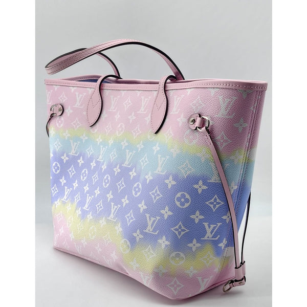 Louis Vuitton Escale Pastel Pink Neverfull MM With Pochette In Like New Condition