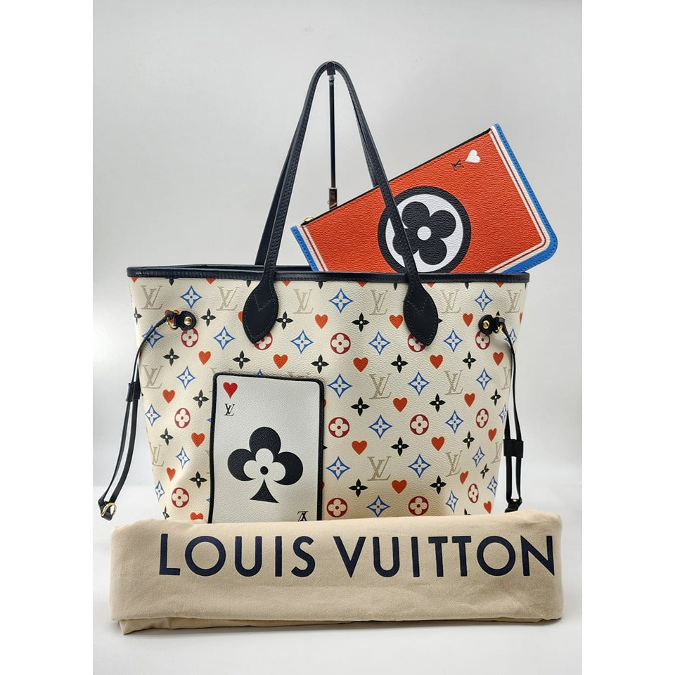Louis Vuitton Neverfull MM Tote w/Pochette in Multicolor Canvas